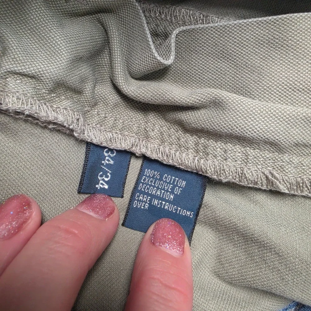 Polo Ralph Lauren Pants Mens‎ Fit 34/27 Tan/Green 34/34 Dungarees Straight Leg